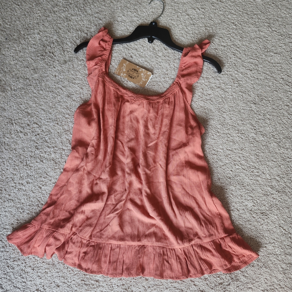 Mason & Belle Women's Coral Sleeveless Top Size L NWT